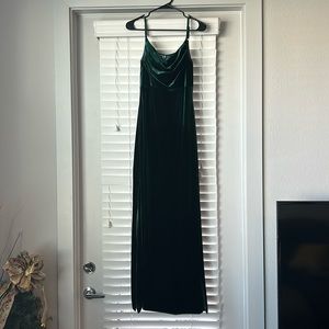 Revelry Green Velvet Maxi Dress